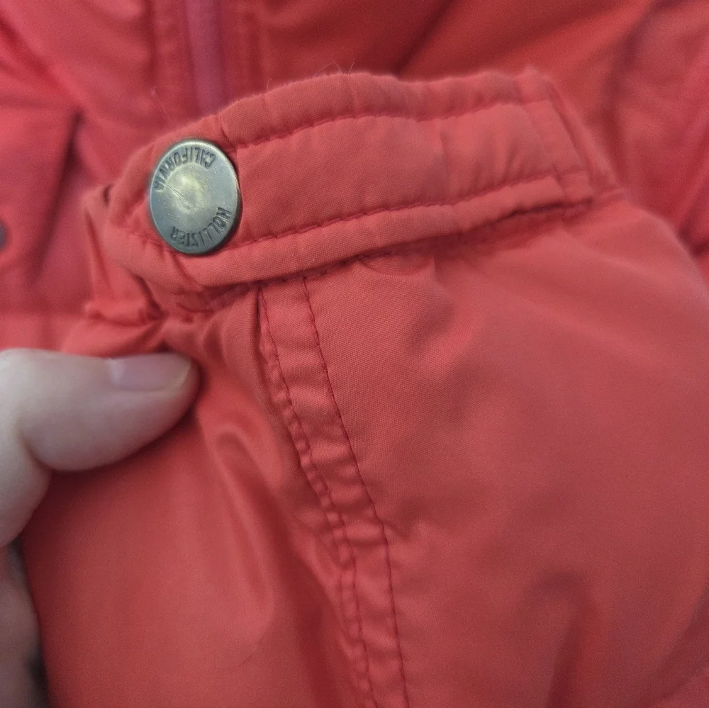 Hollister Pink Puff Down Coat